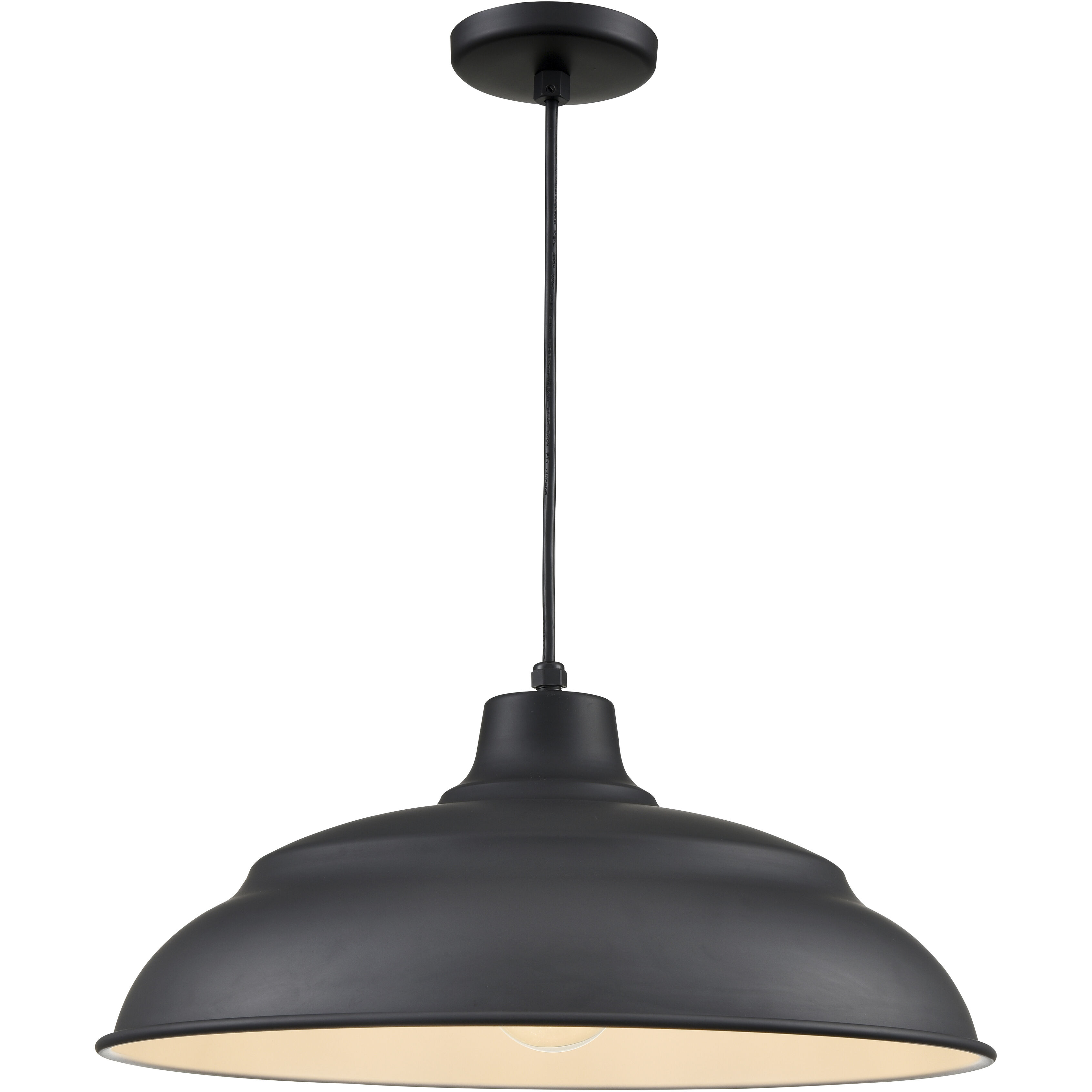 R Series 1 Light 20 inch Satin Black Outdoor Pendant